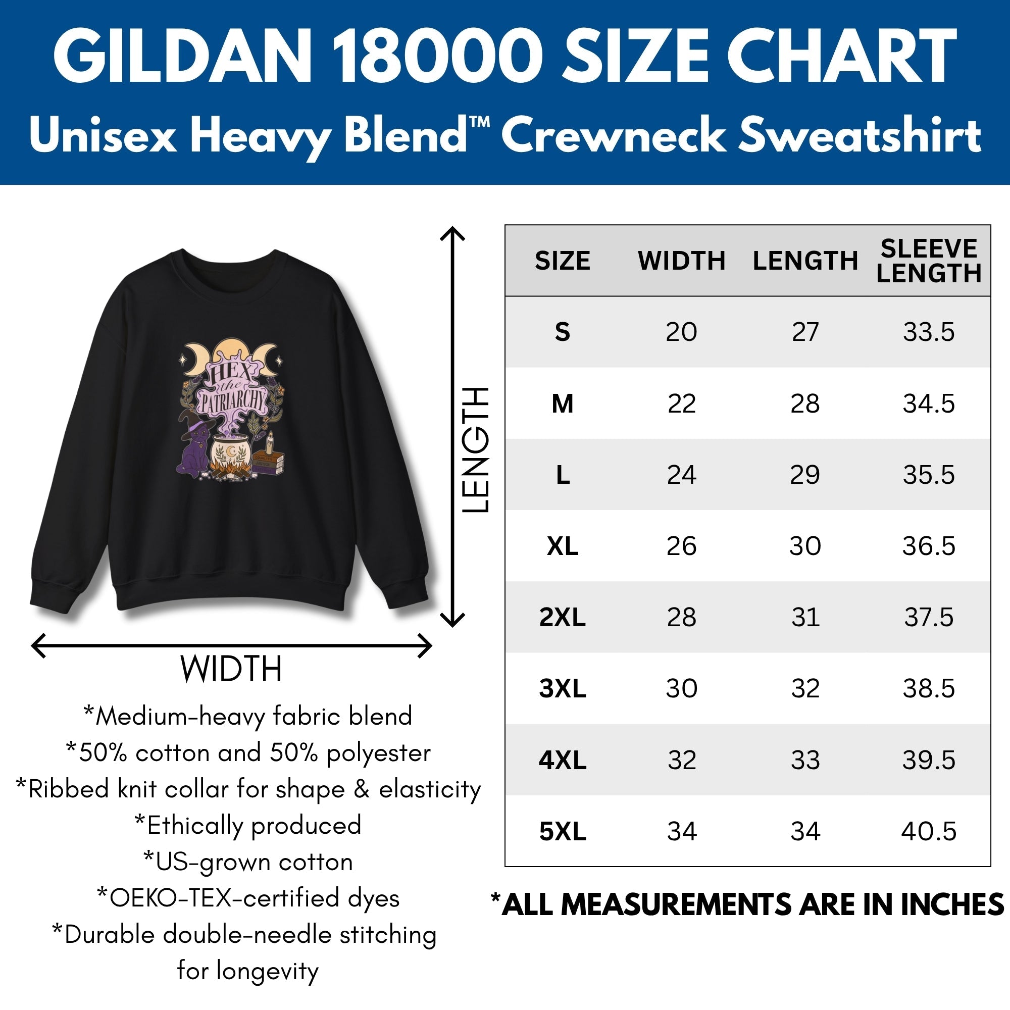 hex-the-patriarchy-witchy-feminist-sweatshirt-halloween-activism-crewneck-sweater-hand-drawn-art-size-chart