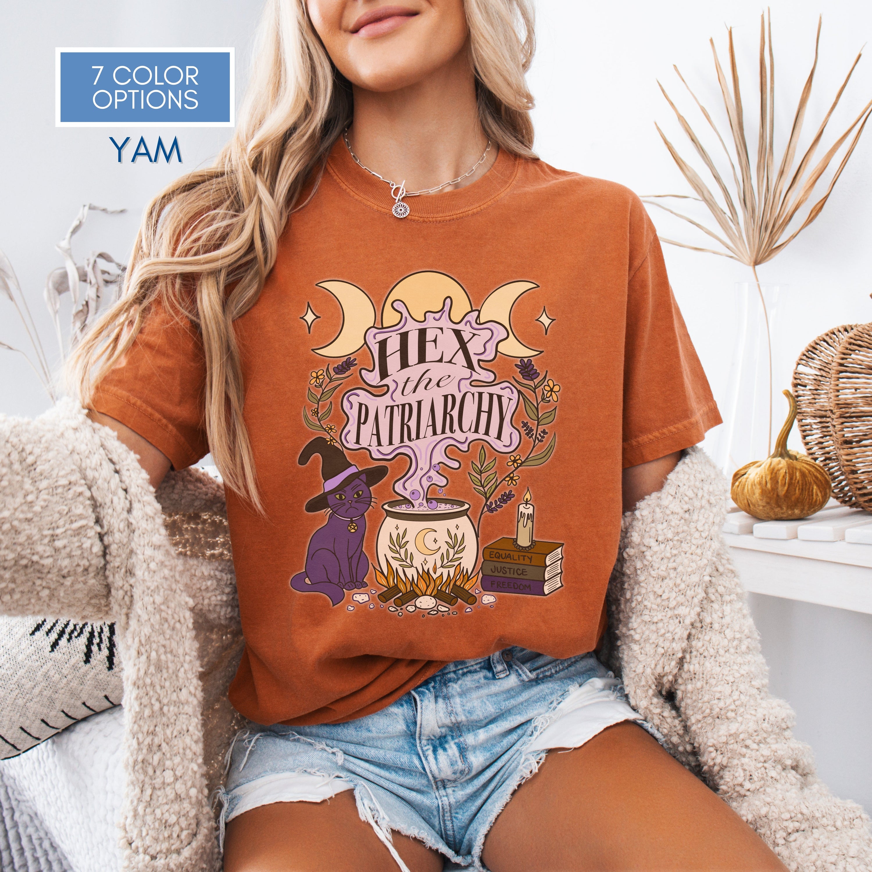 hex-the-patriarchy-witchy-feminist-tshirt-halloween-activist-graphic-tee-hand-drawn-art