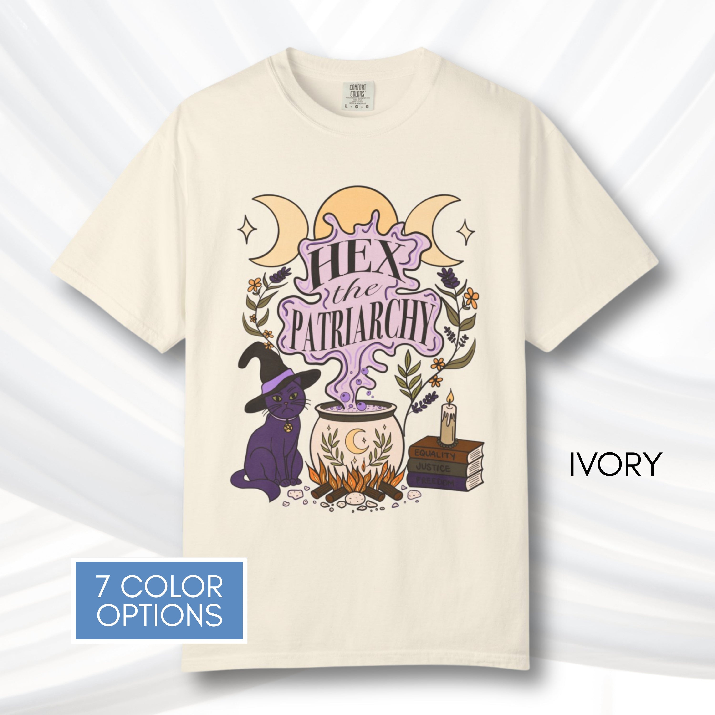 hex-the-patriarchy-witchy-feminist-tshirt-halloween-activist-graphic-tee-hand-drawn-art-ivory