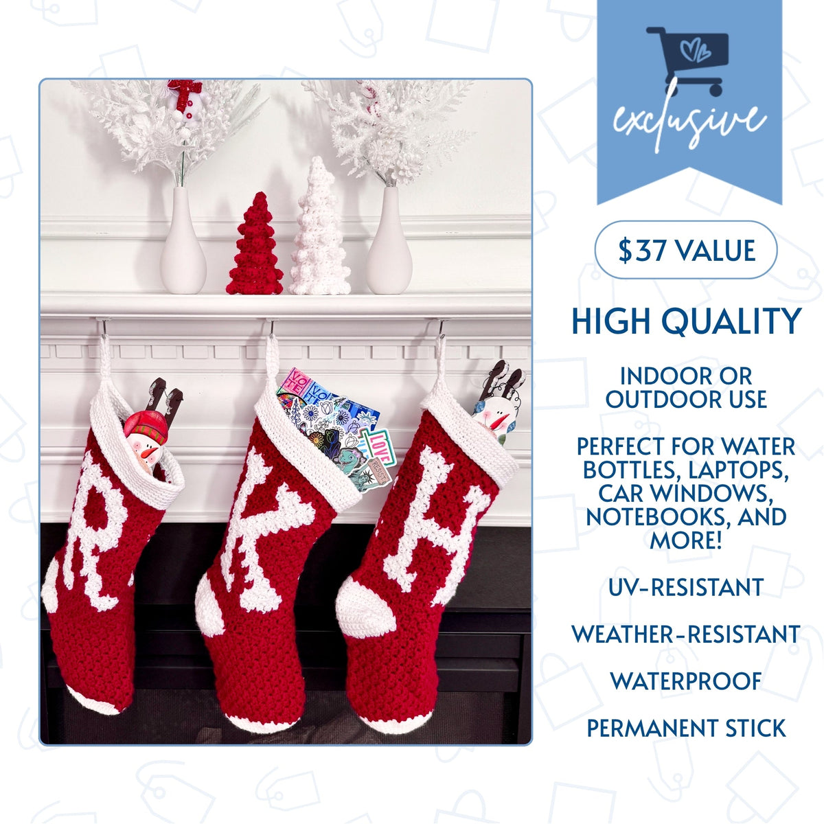 holiday-resistance-stocking-stuffer-sticker-pack-indoor-outdoor-vinyl-decal-set-little-blue-market-exclusive