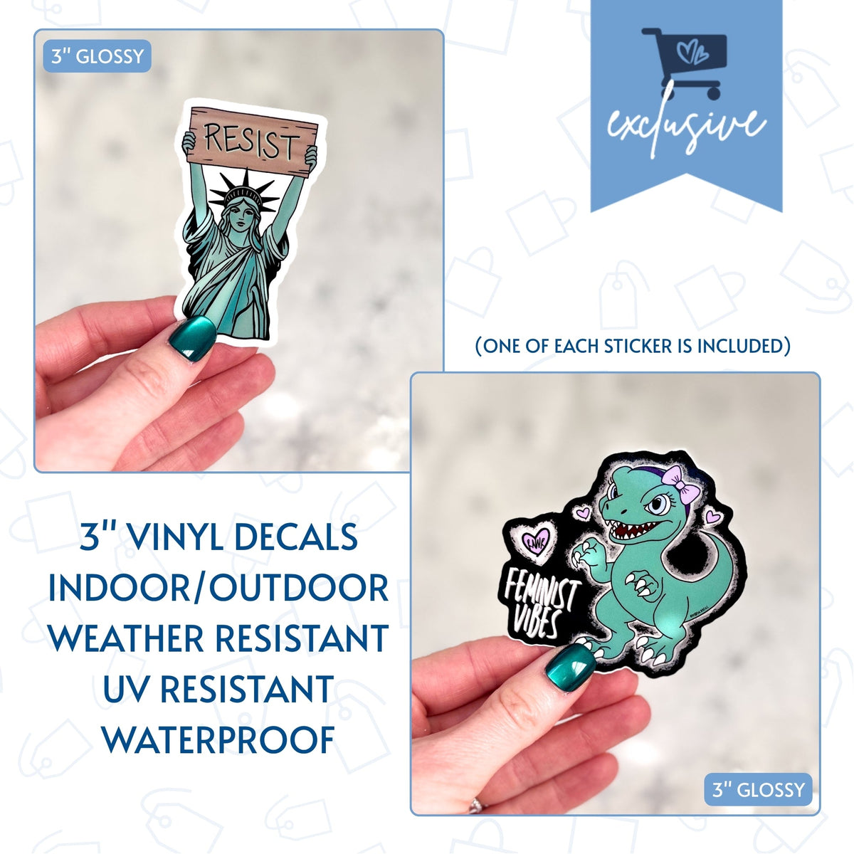 holiday-resistance-stocking-stuffer-sticker-pack-indoor-outdoor-vinyl-decal-set-little-blue-market-exclusive
