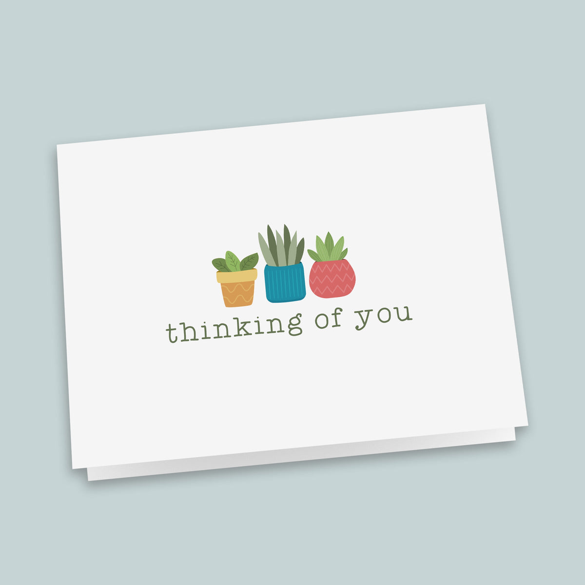 Houseplants Folded Note Cards for Plant Lovers - Box of 8