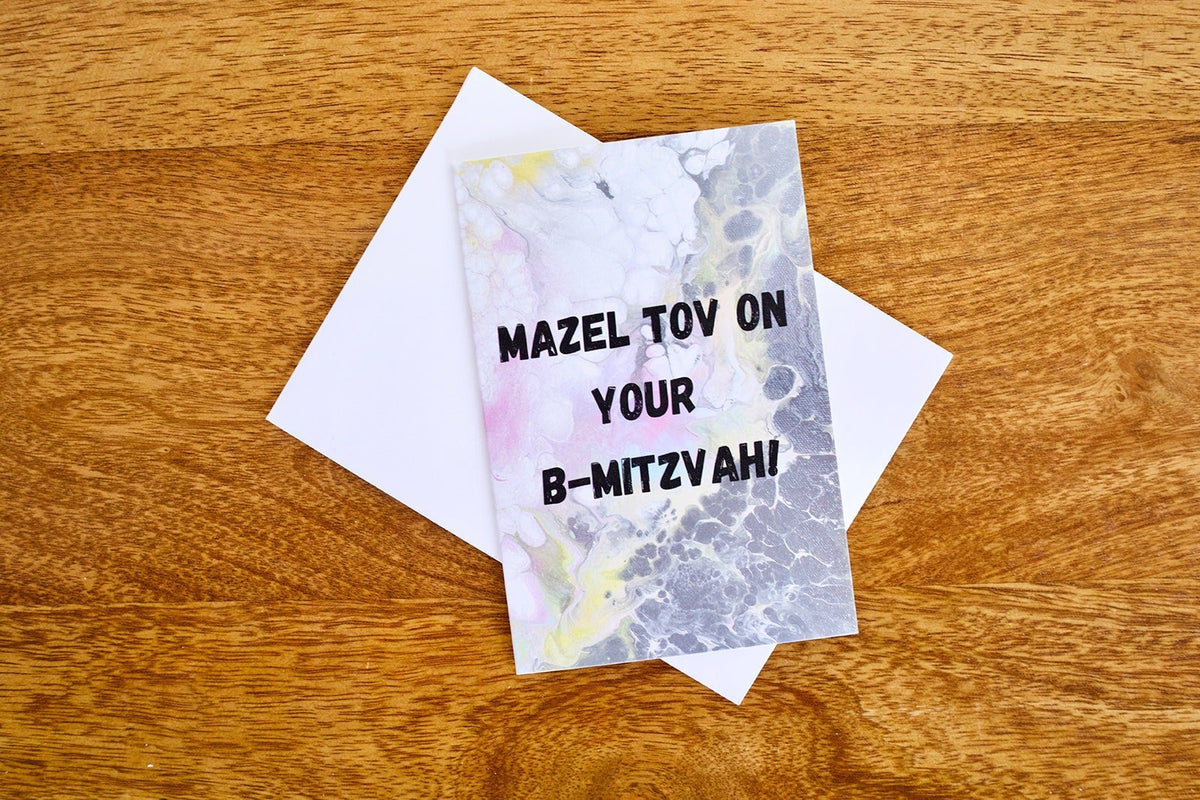 Mazel Tov on Your B-Mitzvah Greeting Cards