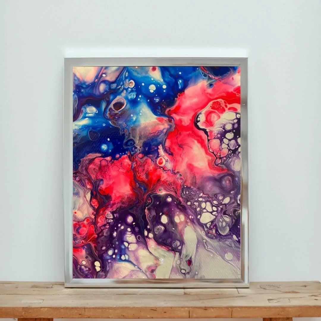 Blue, Pink and Purple Art Print - Bi Pride