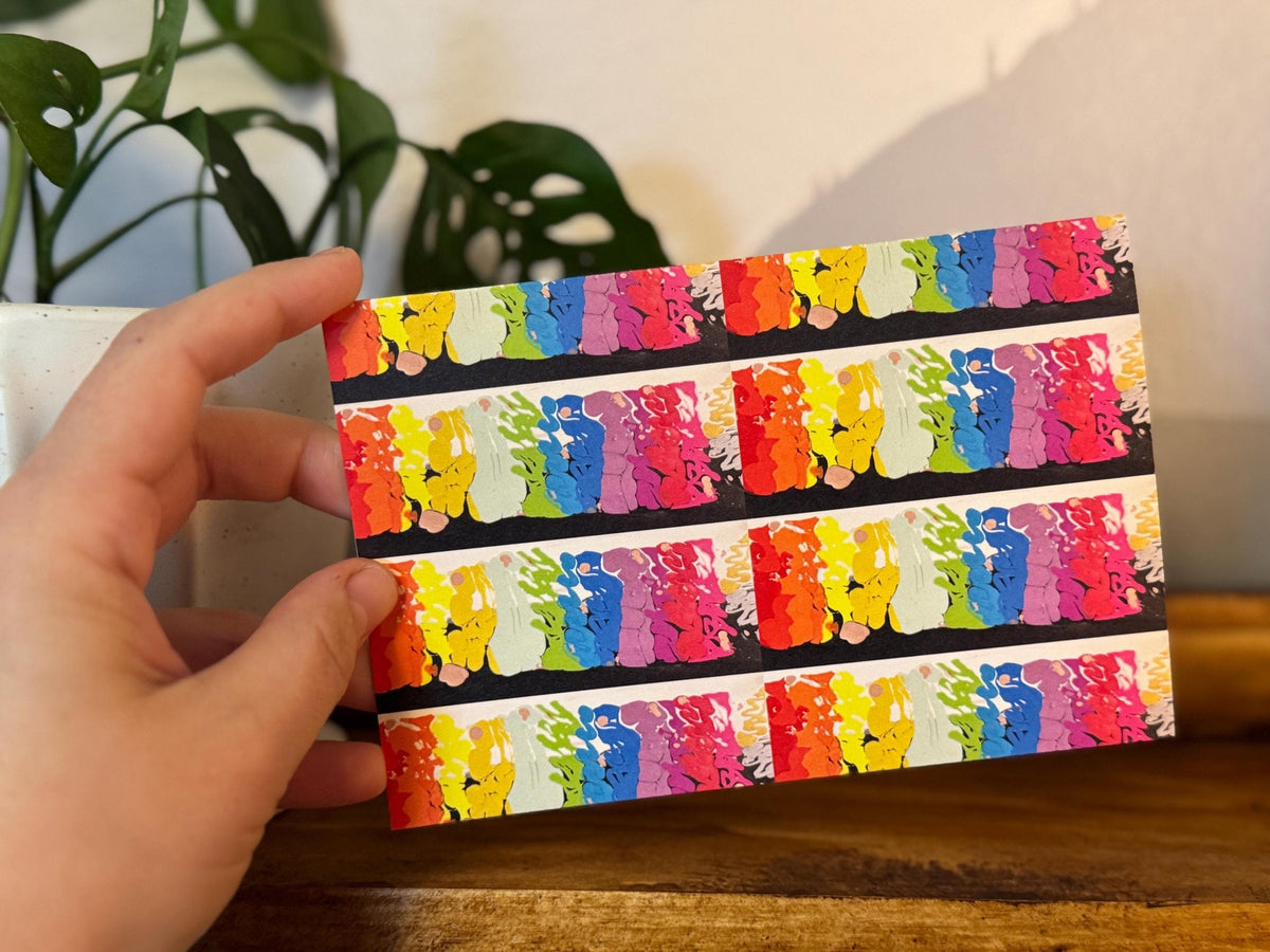 Abstract Rainbow Card - 4"x6" - Blank Inside - 100% PCW Paper
