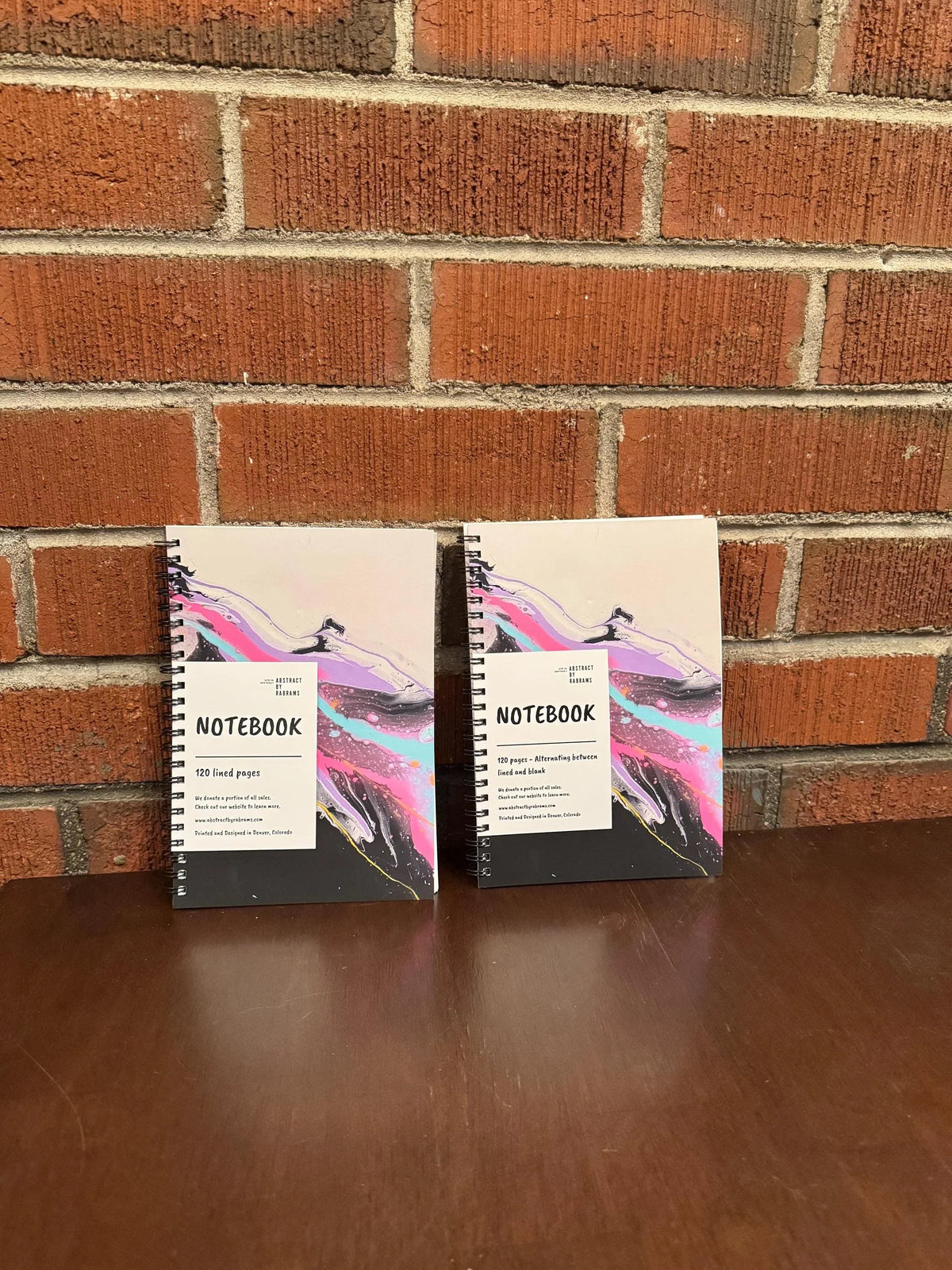 Abstract Pastel Soft Touch Cover Spiral Journal - 5.5"x8"