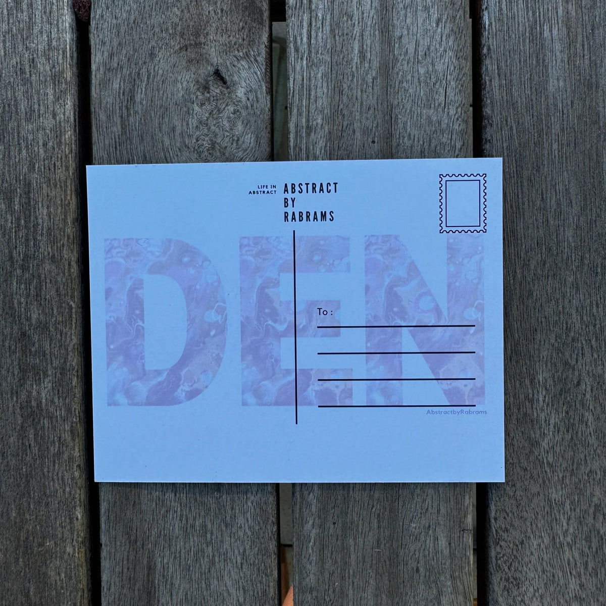 Denver Abbreviation Postcard - DEN - 4.25"x5.5" - Rainbow