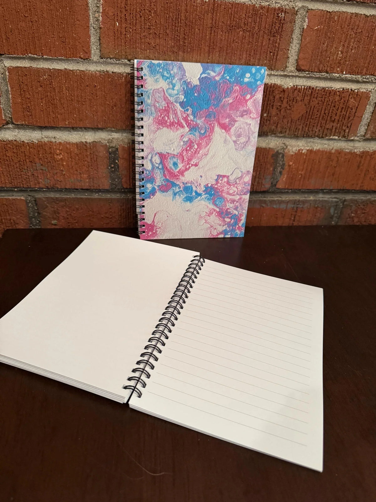 Blue and Pink Soft Touch Cover Spiral Journal - 5.5"x8" - LGBTQ