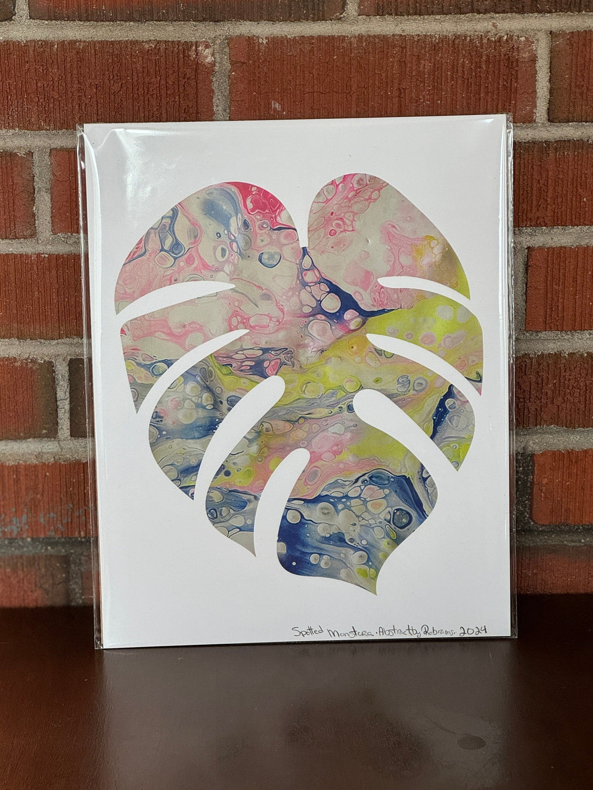 Yellow, Blue and Pink Monstera Print