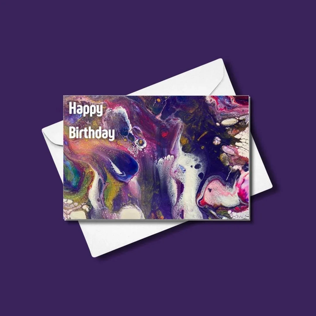 Happy Birthday - 4"x6" - Birthday Card - Blank Inside - 100% PCW Paper