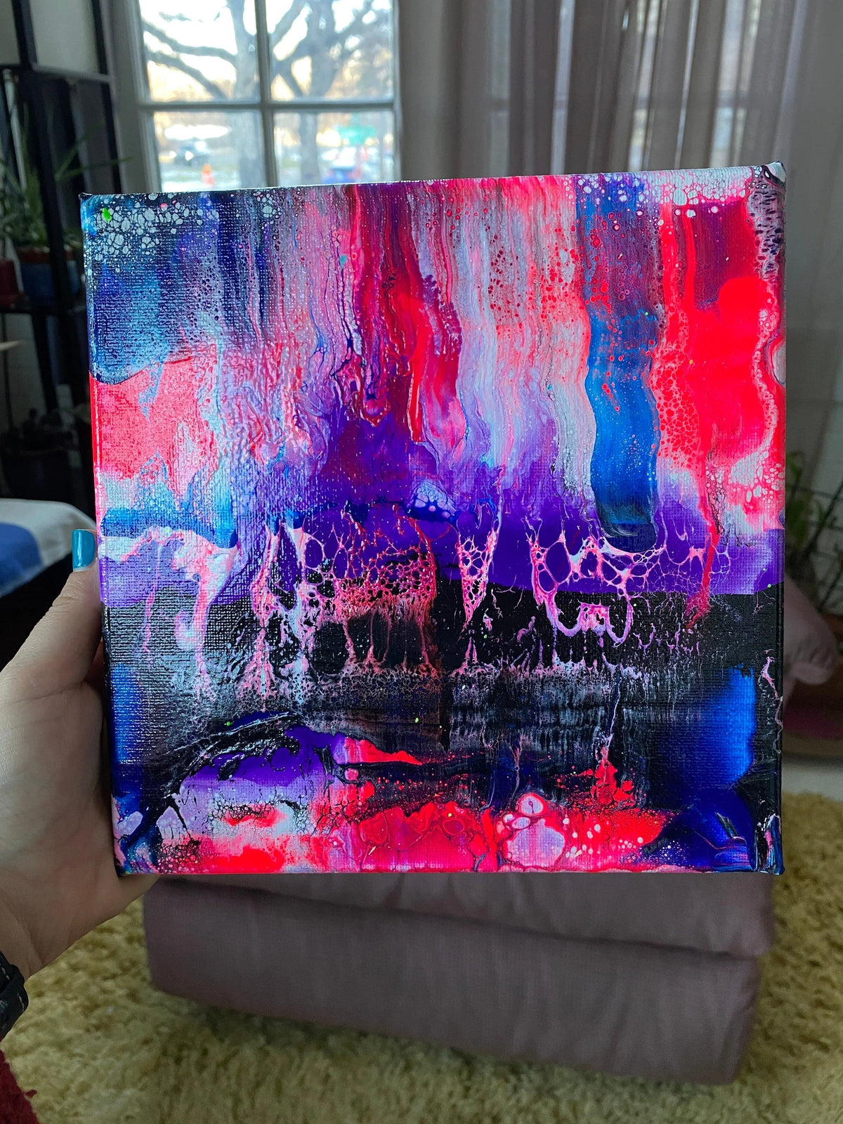 Genderfluid Pride Pour Painting - Subtle Pride Art - "You are Loved