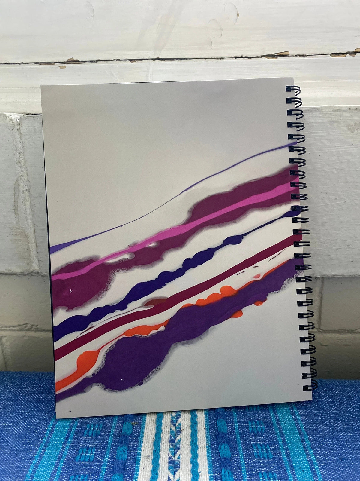 Softcover Spiral Sketchbook - Pink, Orange and Purple - 7 inch x 9 inch
