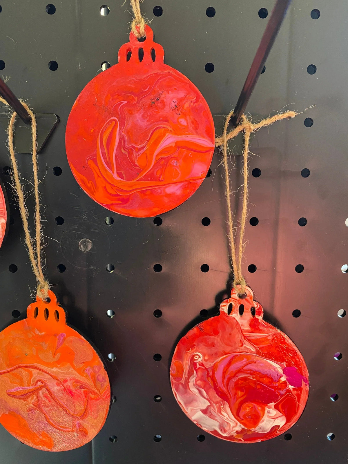 Pink, Orange and White Ornaments
