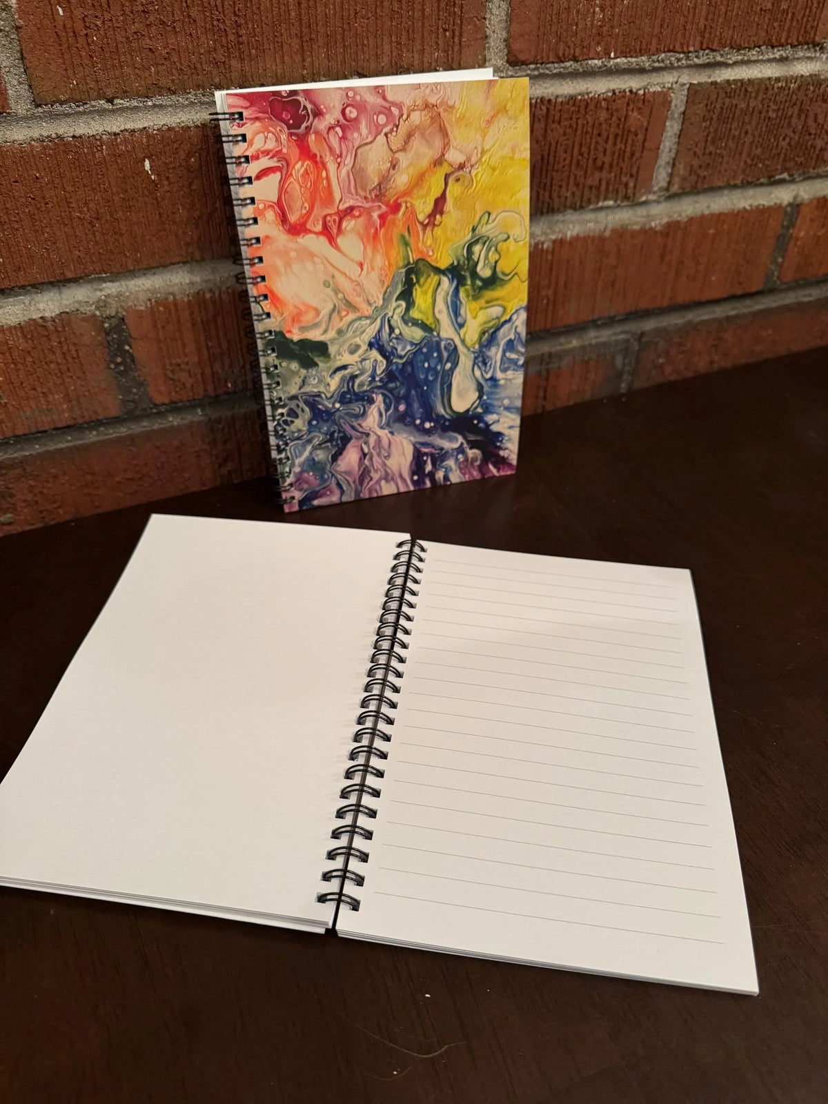 Rainbow Soft Touch Cover Spiral Journal - 5.5"x8" - 120 Pages