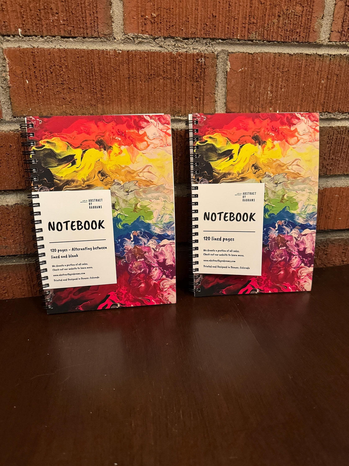 Fiery Rainbow Soft Touch Cover Spiral Journal - 5.5"x8"