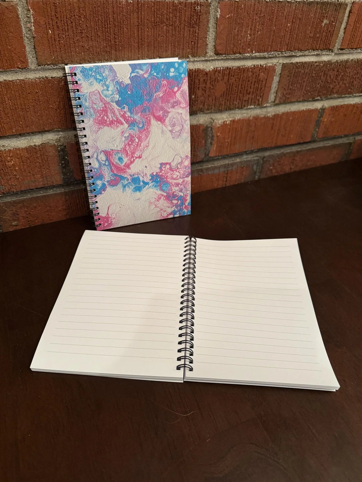 Blue and Pink Soft Touch Cover Spiral Journal - 5.5"x8" - LGBTQ