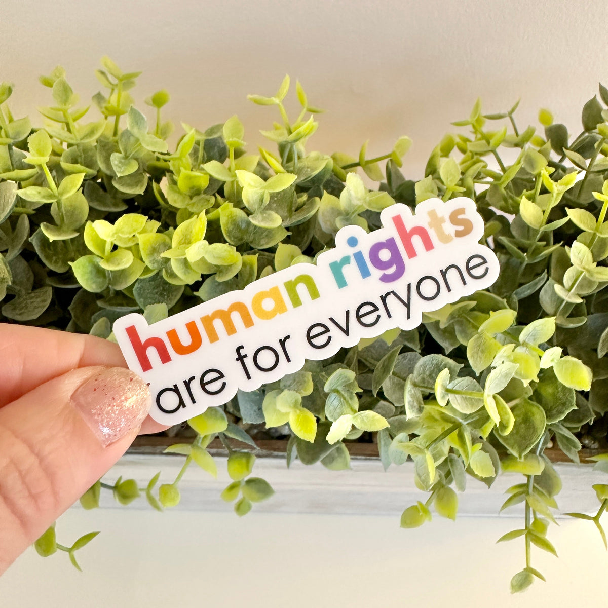 Hand holding a colorful &