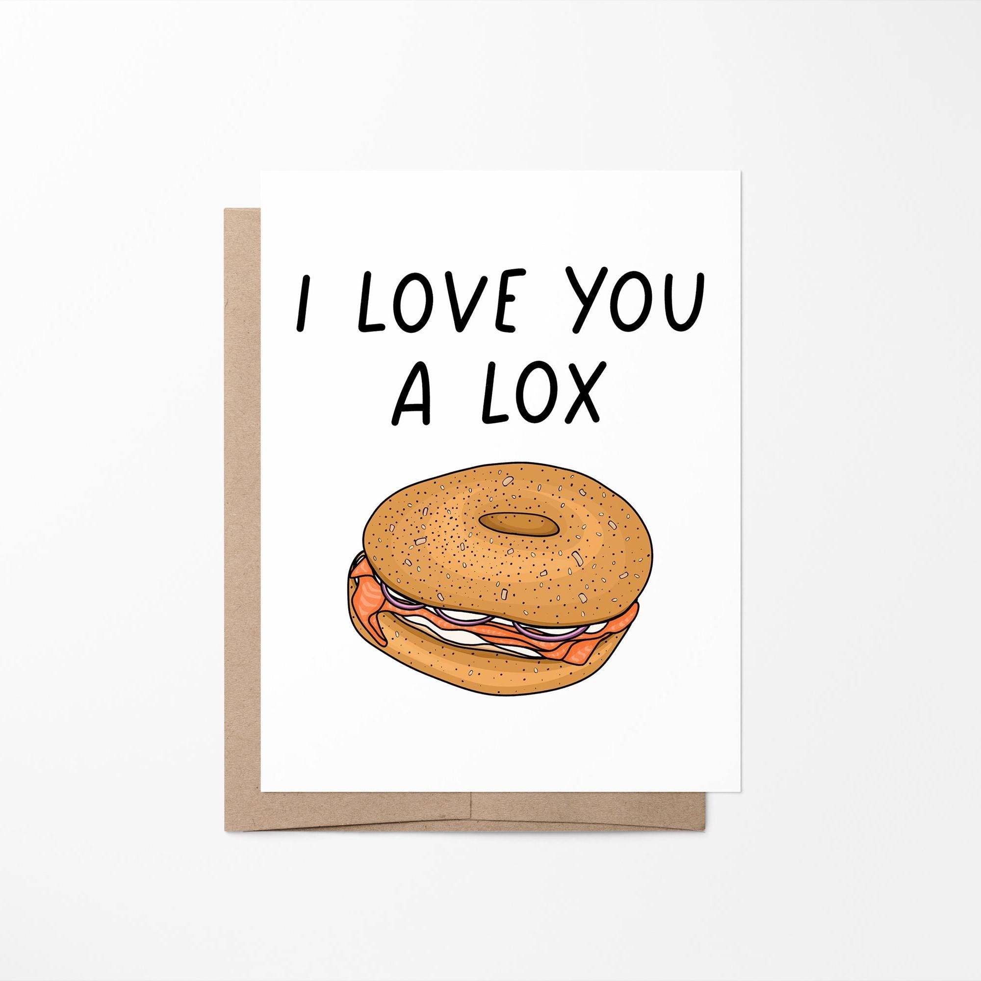 I love you a lox card - MangoIllustrated - Greeting Cards
