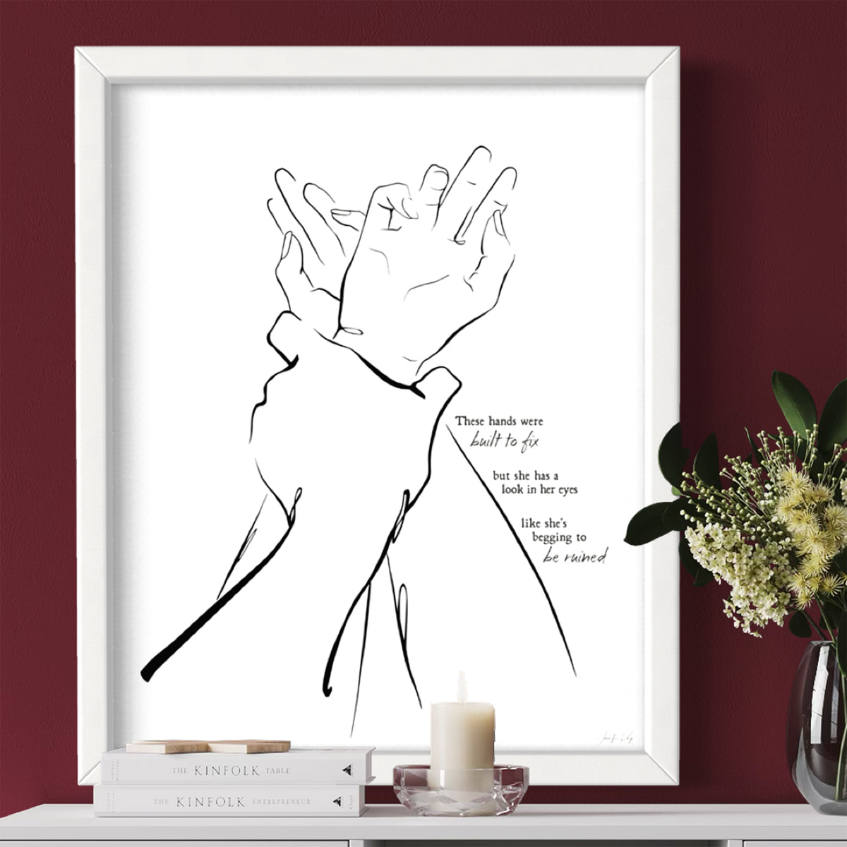 "I Got You" Intimate Sensual Couple Abstract Fine Art Print