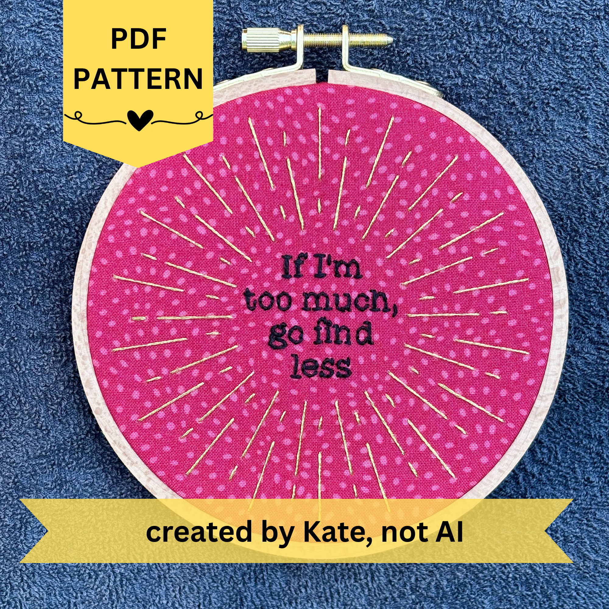 PDF pattern created by Kate, not AI. "If I&