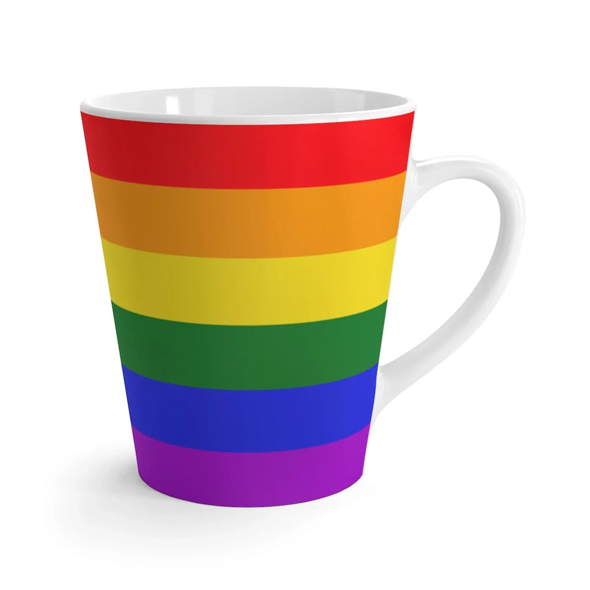 Gay Pride Flag Latte Mug - Resistance Nation