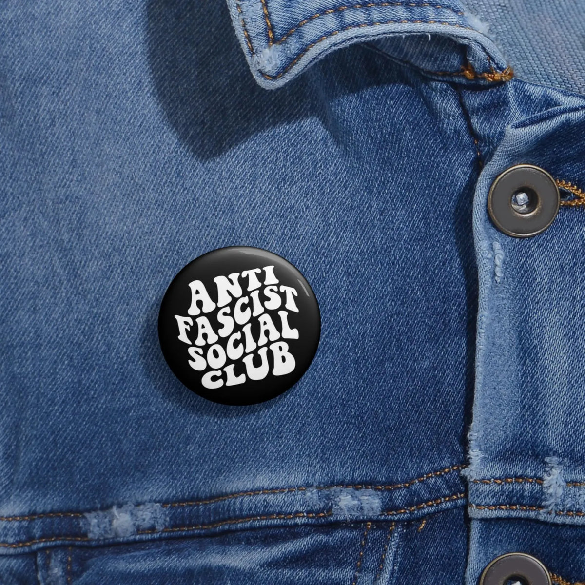 Anti Fascist Social Club Pin Back Button - Resistance Nation