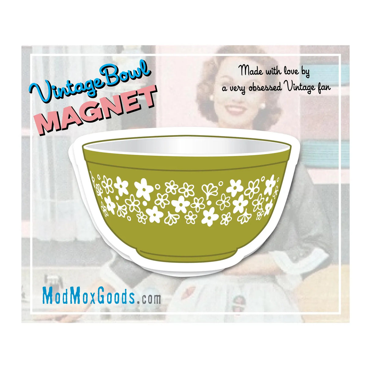 MAGNETS set of 12 vintage Pyrex bowls to "stack" on your fridge or wherever