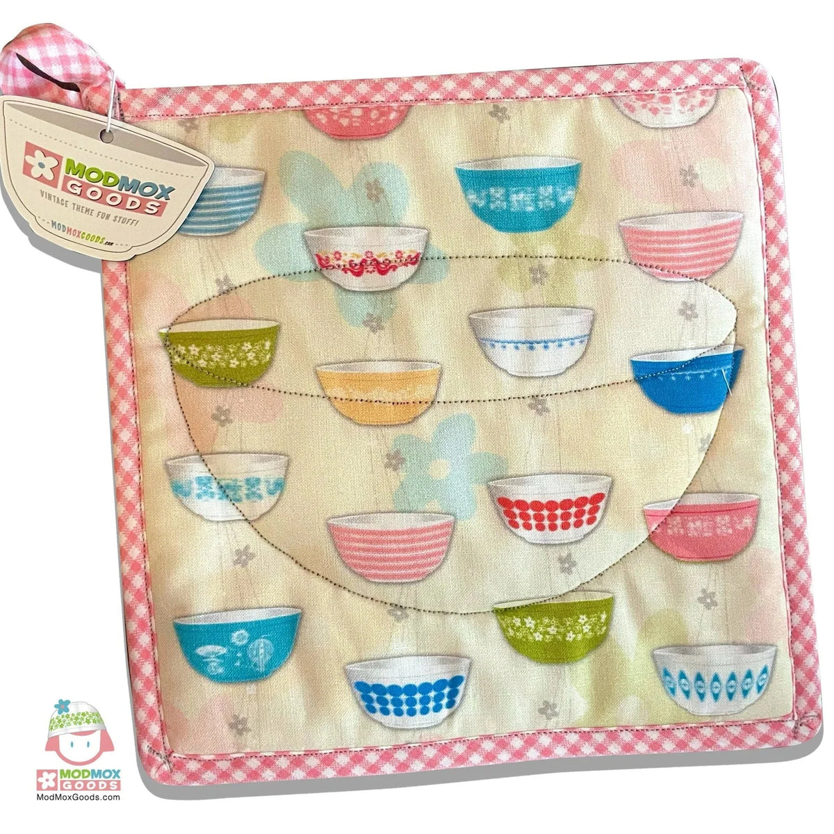 The Art of the Potholder, Deluxe Pyrex Vintage Bowls Collection, Kitchen-Themed gift