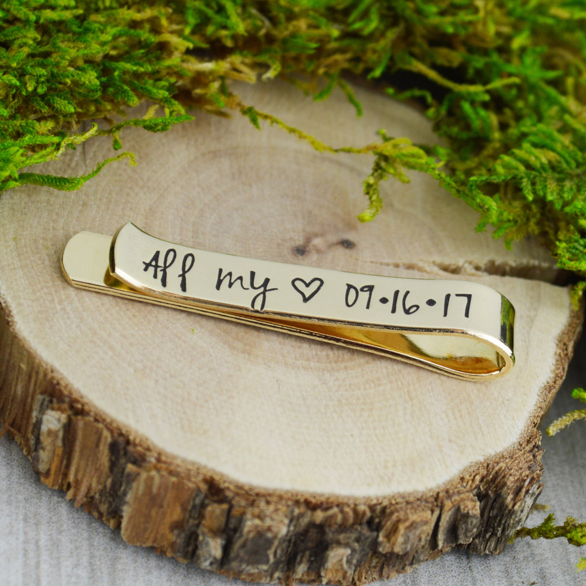 Personalized Secret Message Skinny Tie Bar with Custom Monogram - Tie Bar for Skinny Tie - Personalized Boyfriend Husband or Groom Gift