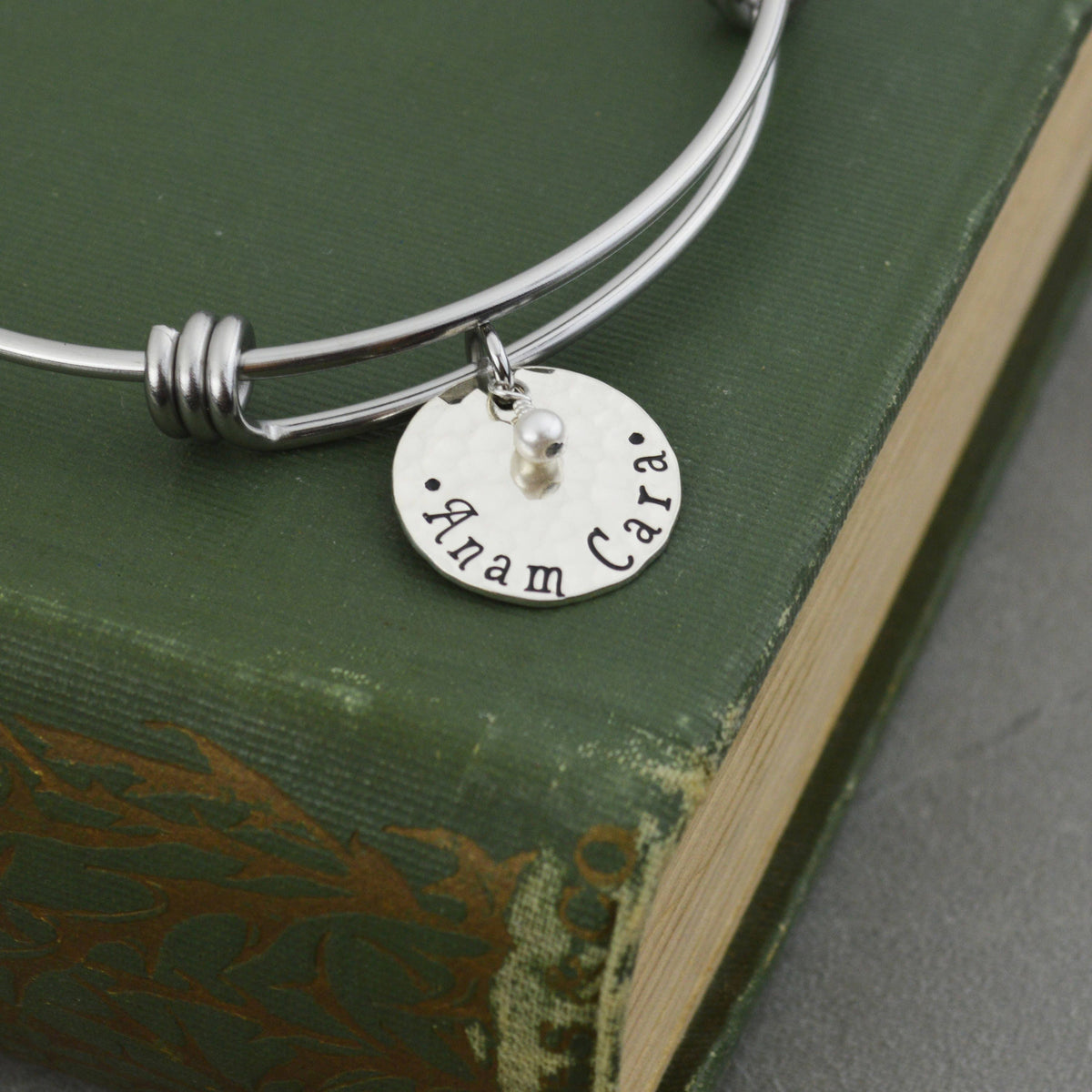 Anam Cara Adjustable Bangle Bracelet - Stacking Bangle - Best Friends Soul Friends Gift - Celtic Jewelry