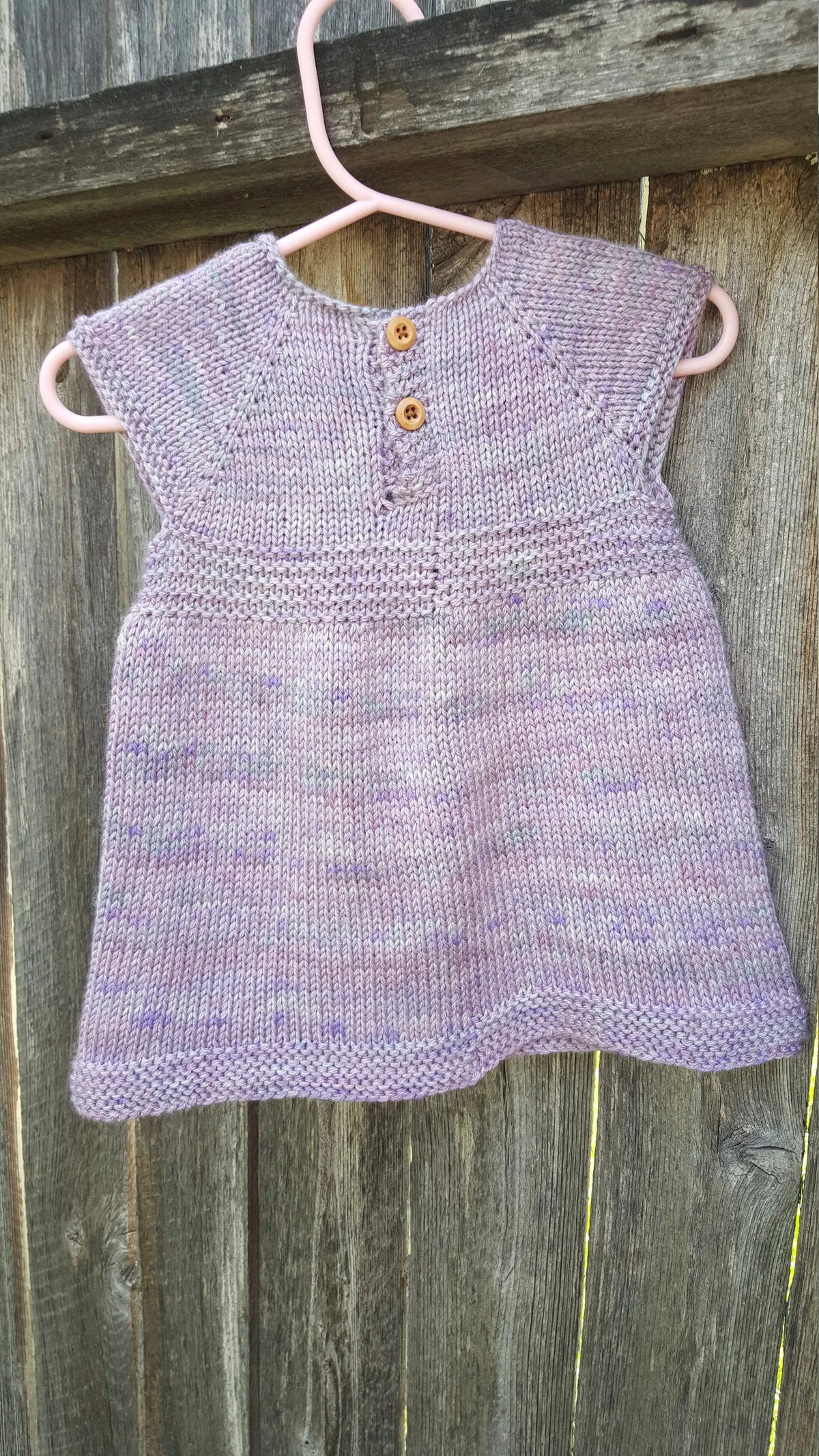 Hand Knit Newborn Baby Girl Dress - Coming Home Outfit - 0 to 3 Month Clothes
