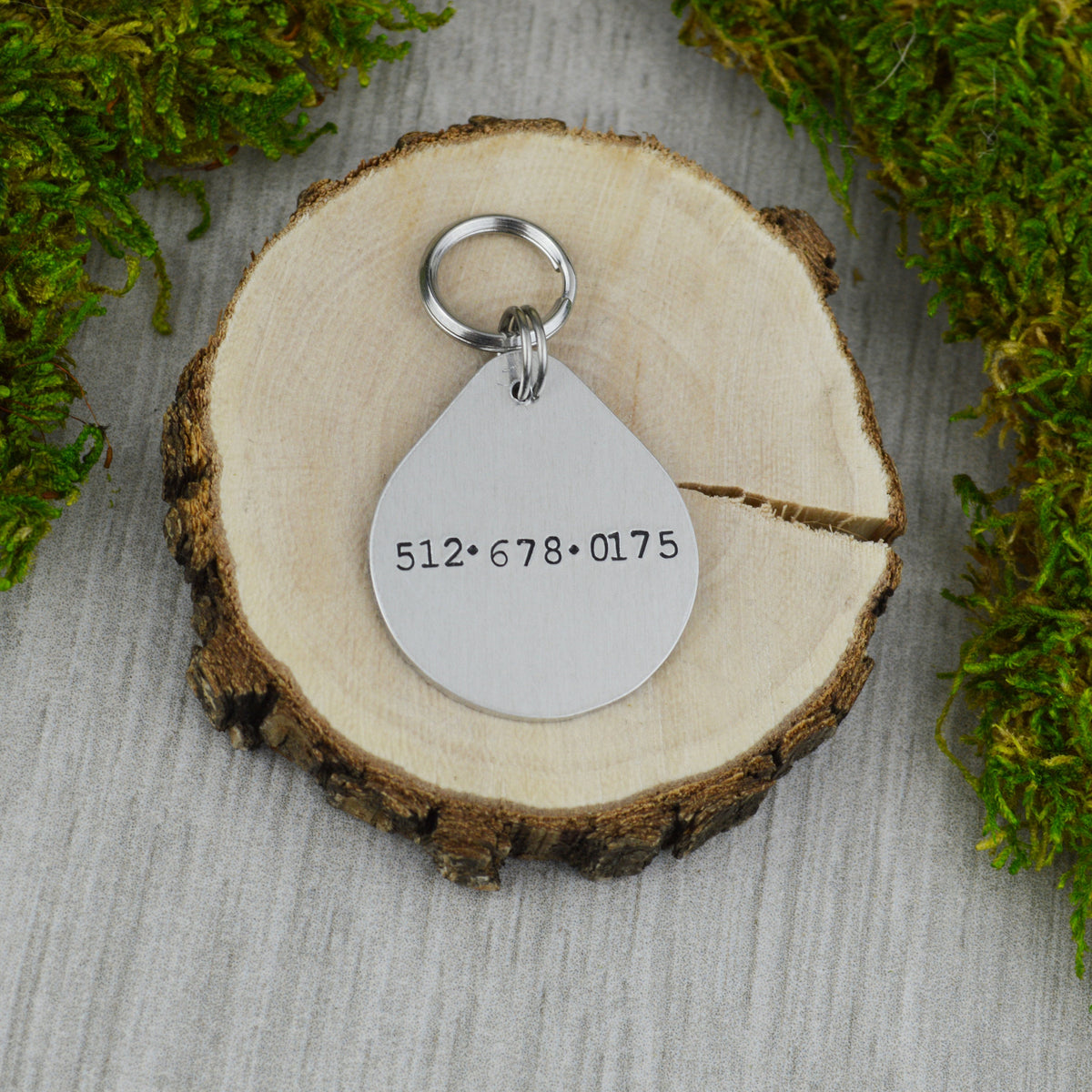 Sunny Shores Handstamped Pet ID Tag