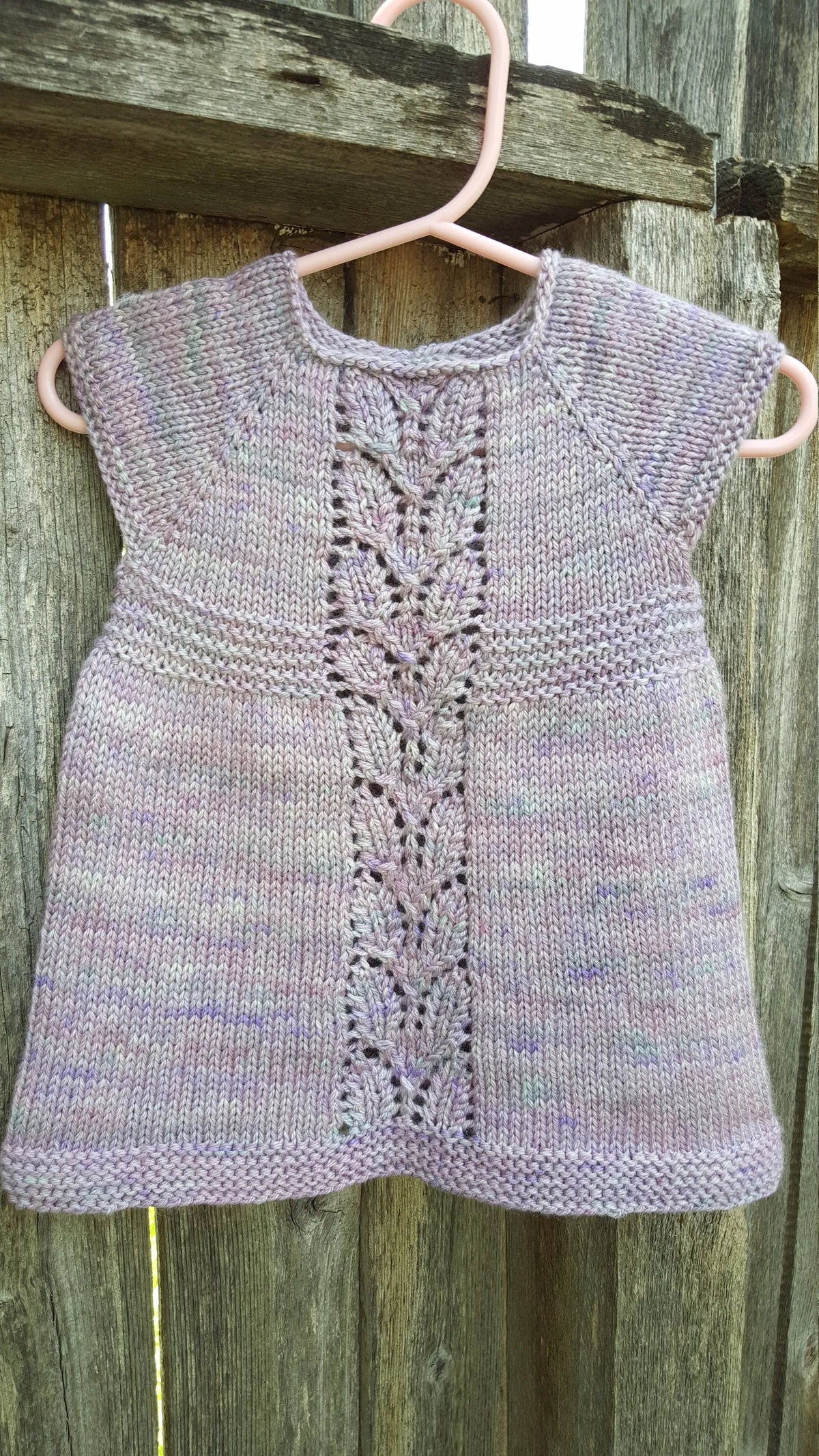 Hand Knit Newborn Baby Girl Dress - Coming Home Outfit - 0 to 3 Month Clothes