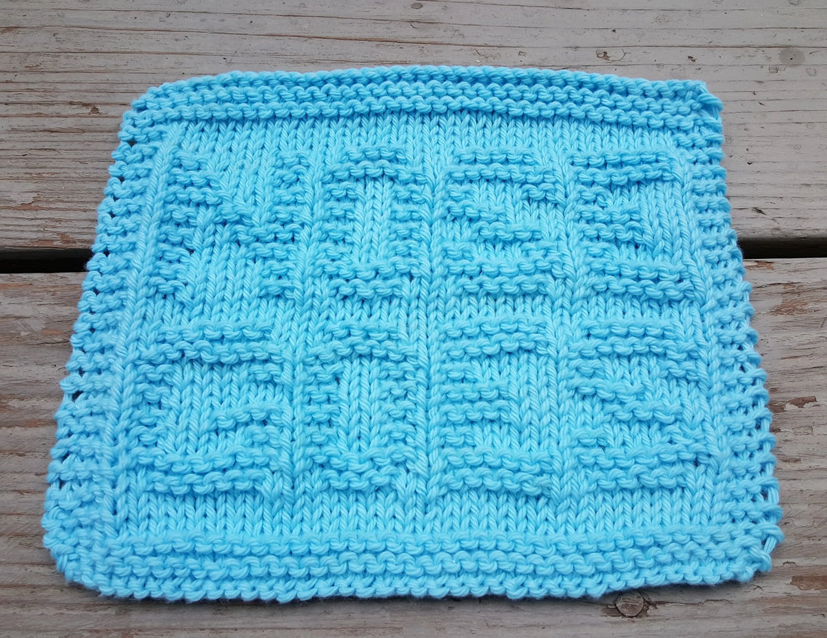 Blue Nose Goes Knitted Dishcloth