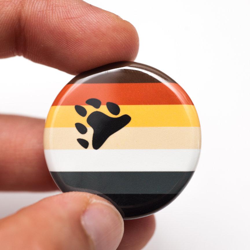bear pride flag gay pride button magnet