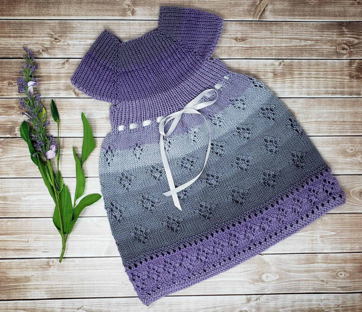 Hand Knit Baby Toddler Dress - First Birthday Outfit - 9 Months And Up