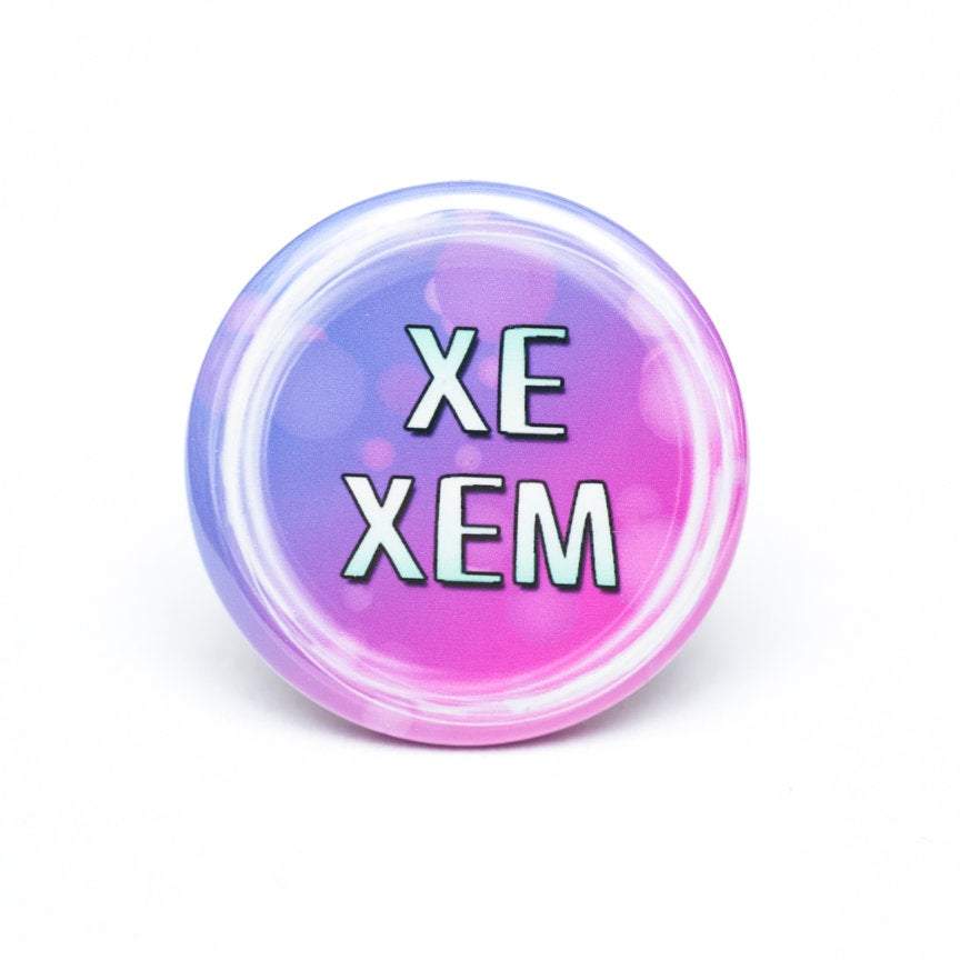 lgbtq xe xem pronoun buttons