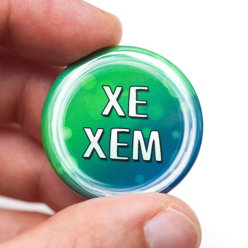lgbtq xe xem pronoun buttons