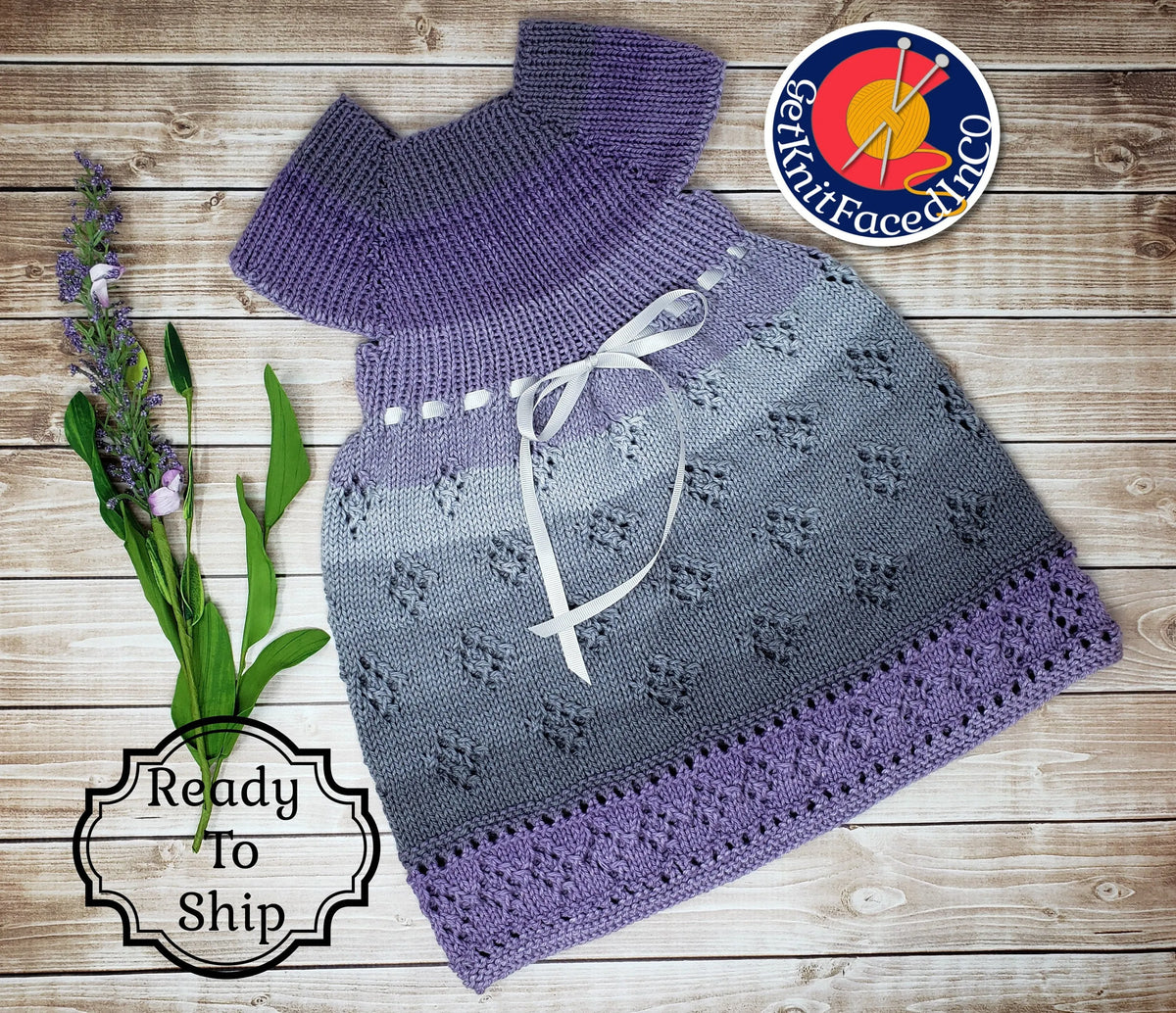 Hand Knit Baby Toddler Dress - First Birthday Outfit - 9 Months And Up