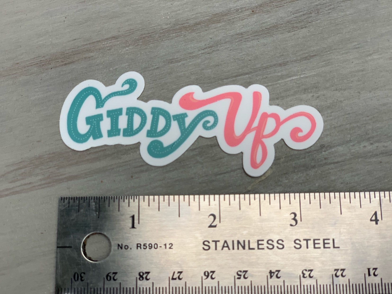 Giddy Up Sticker | Hand-Illustrated Western Vinyl Decal (Laptop, Water Bottle)