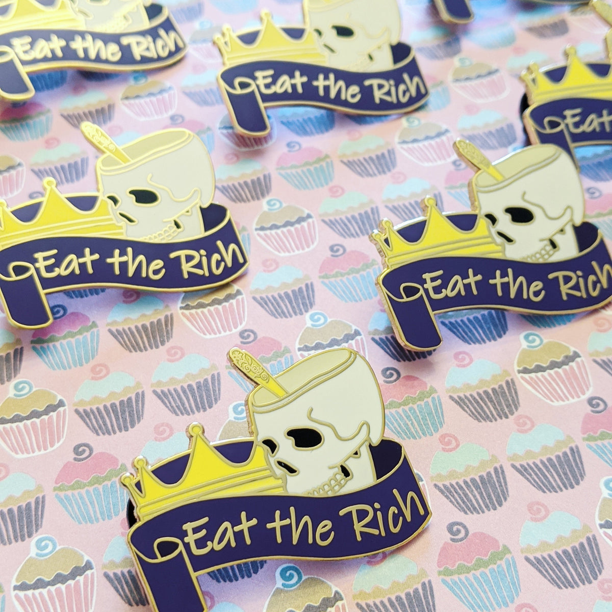 Eat the Kings hard enamel pin
