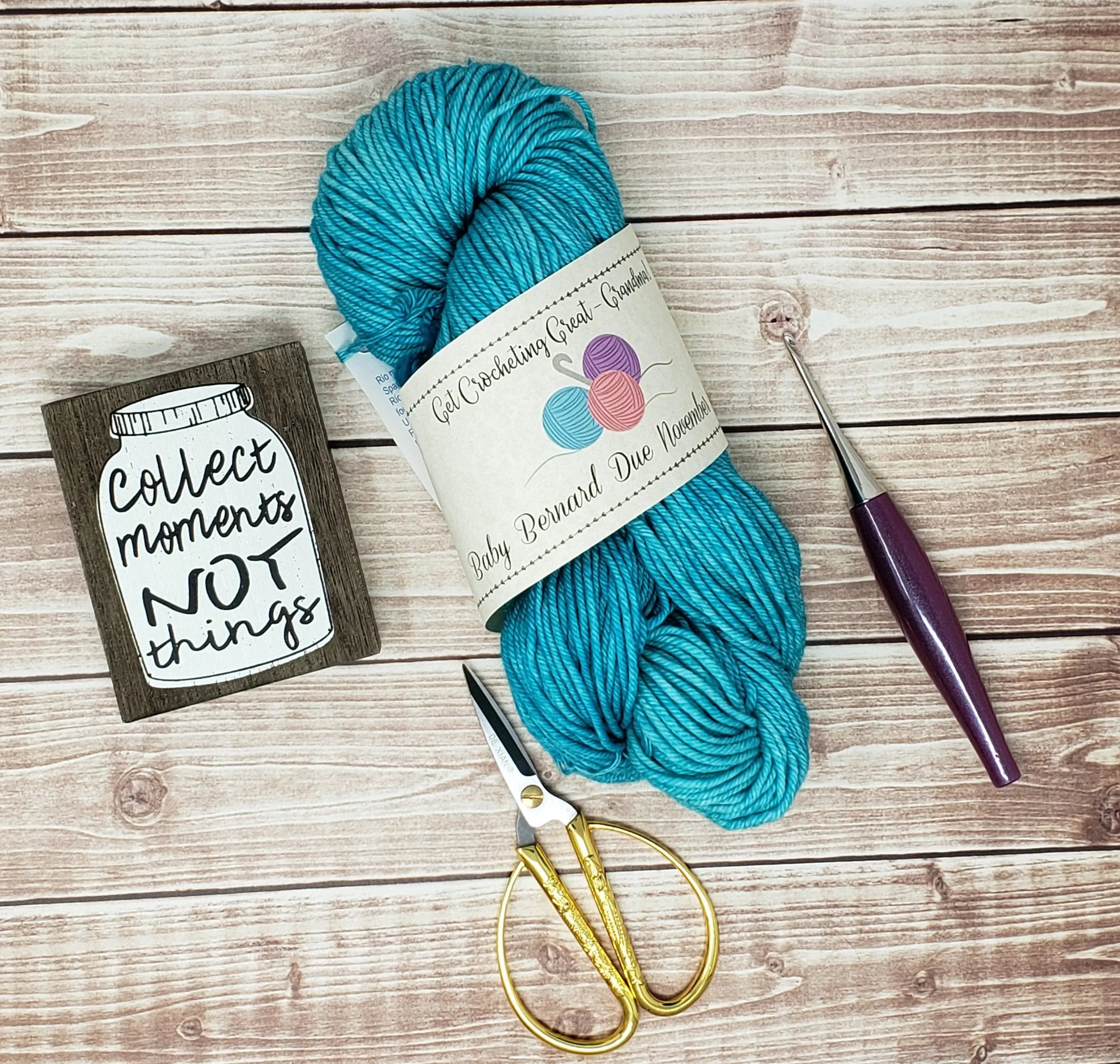 Custom Printable Pregnancy Announcement Label - Get Crocheting Great Grandma - PDF File Only