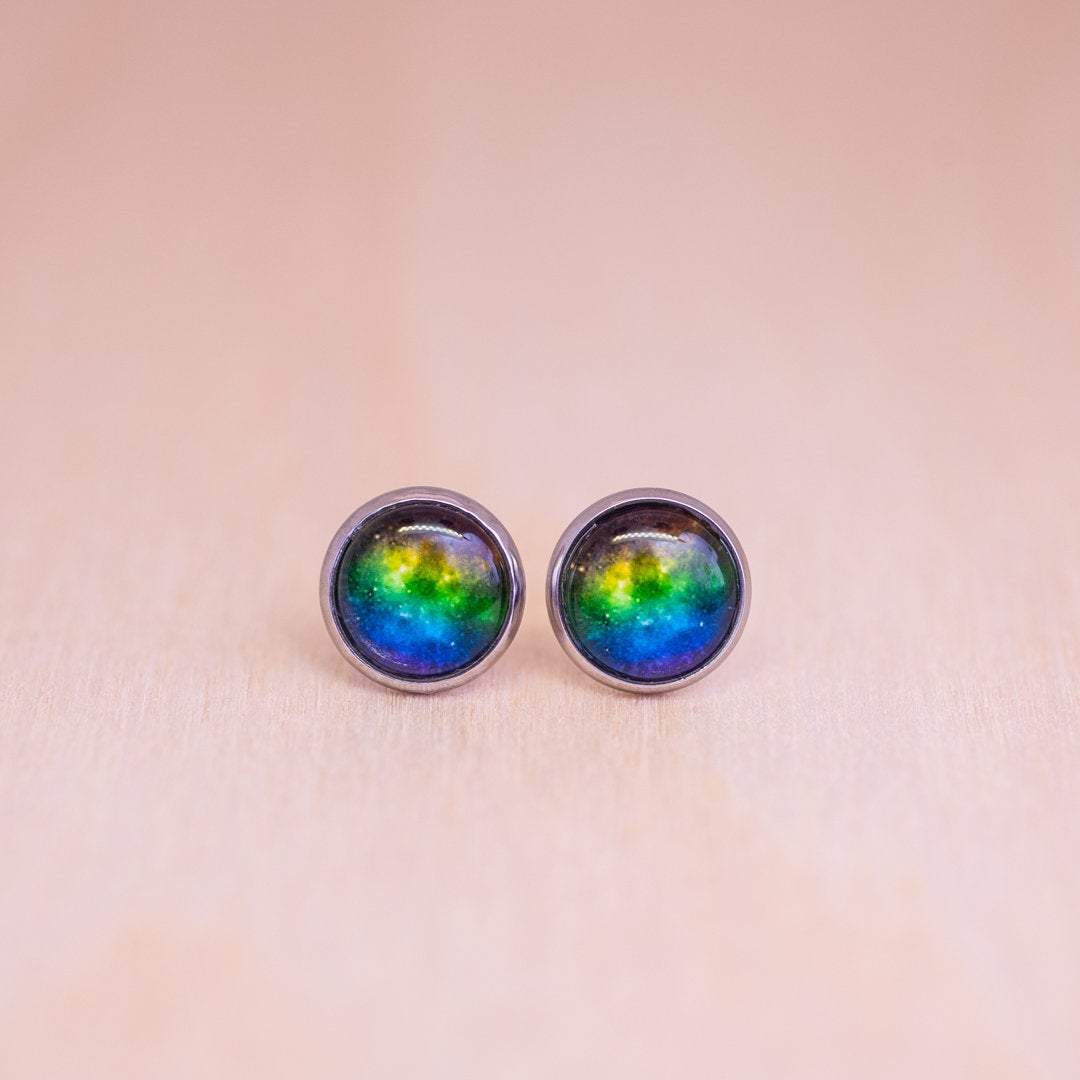 rainbow galaxy earrings