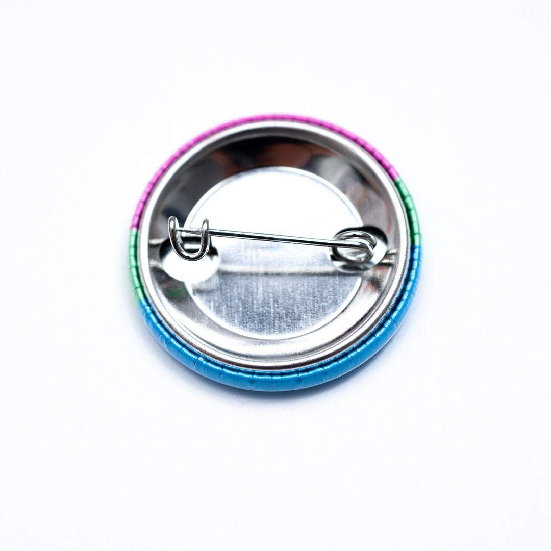 Polysexual pride flag button