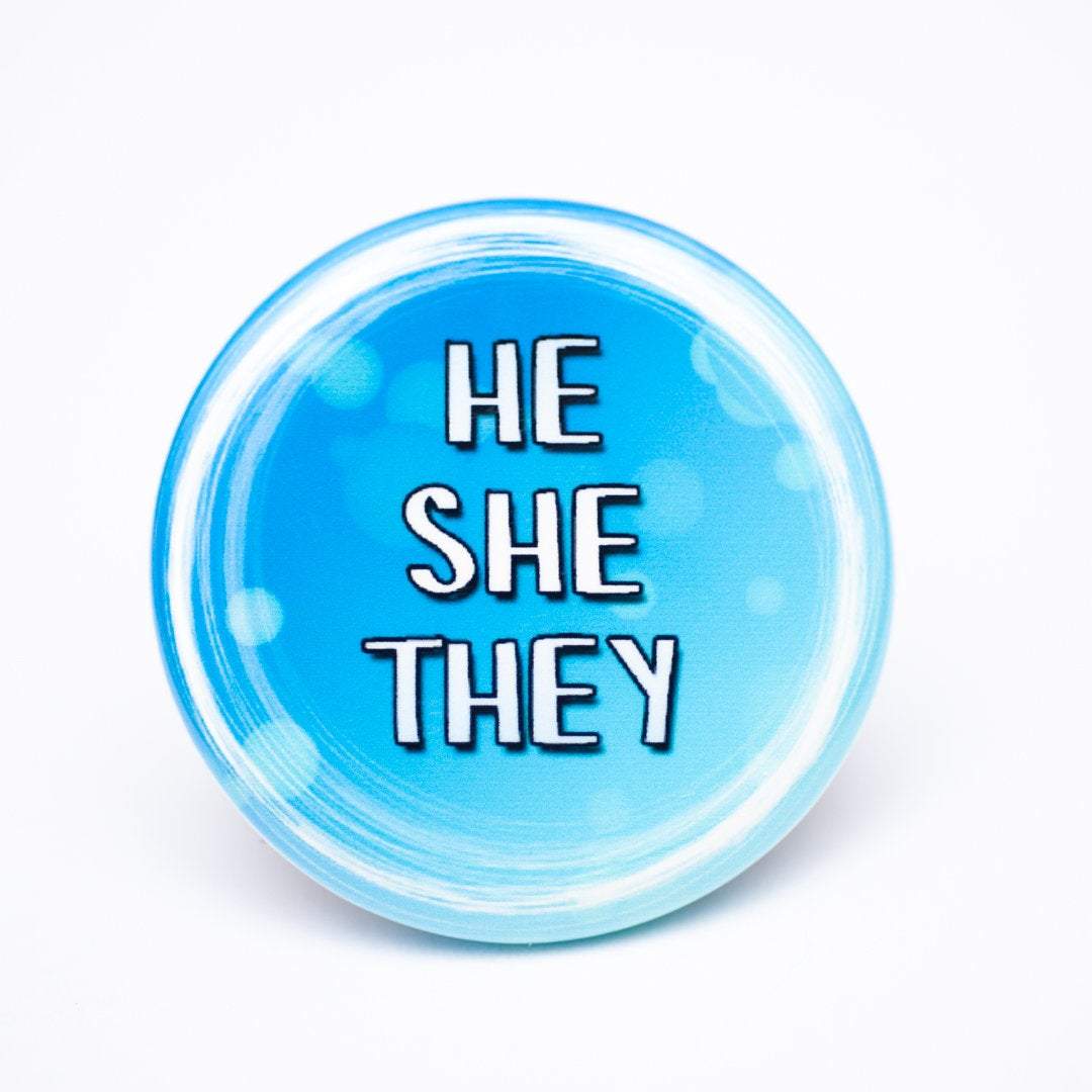 lgbtq he she they any pronoun buttons
