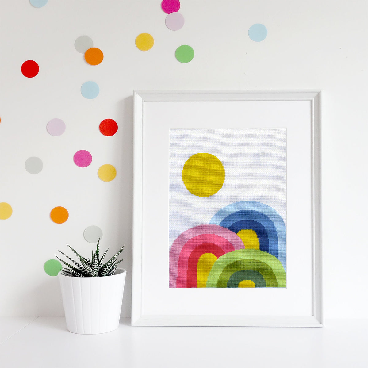 RAINBOW TRIFECTA counted cross stitch kit