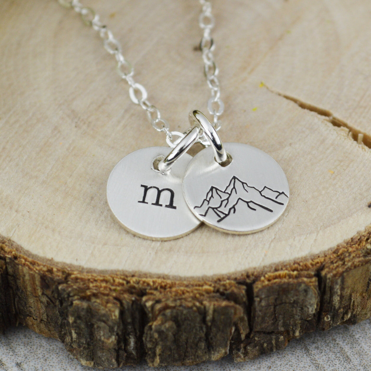 Mountain Initial Necklace