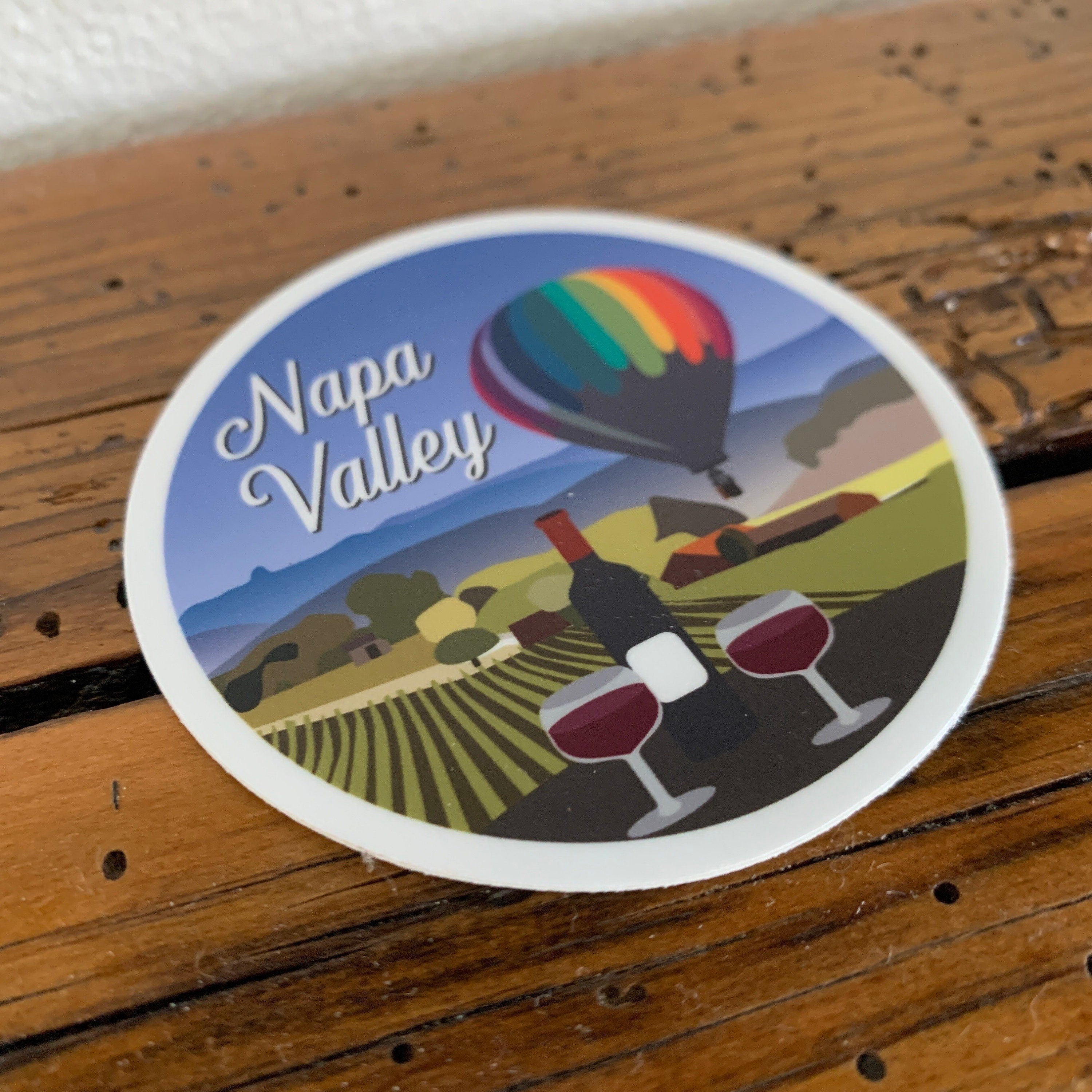 Napa Valley California Travel Sticker | Wine Country Waterproof Vinyl Decal | California Souvenir Gift