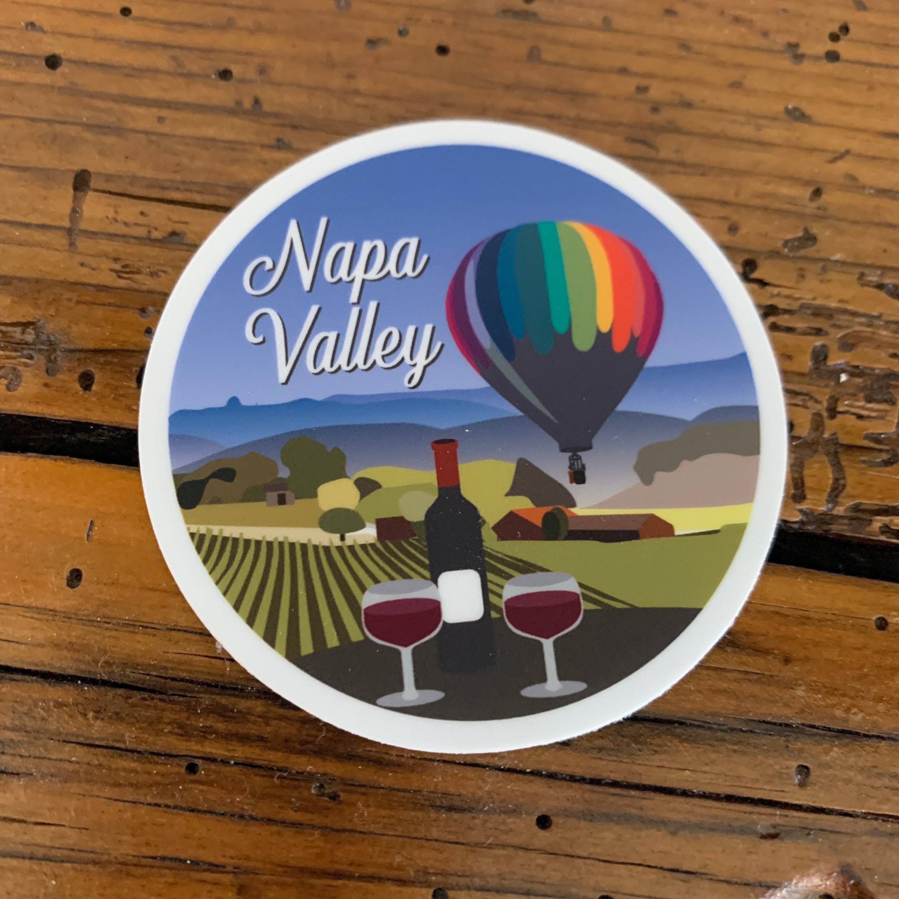Napa Valley California Travel Sticker | Wine Country Waterproof Vinyl Decal | California Souvenir Gift