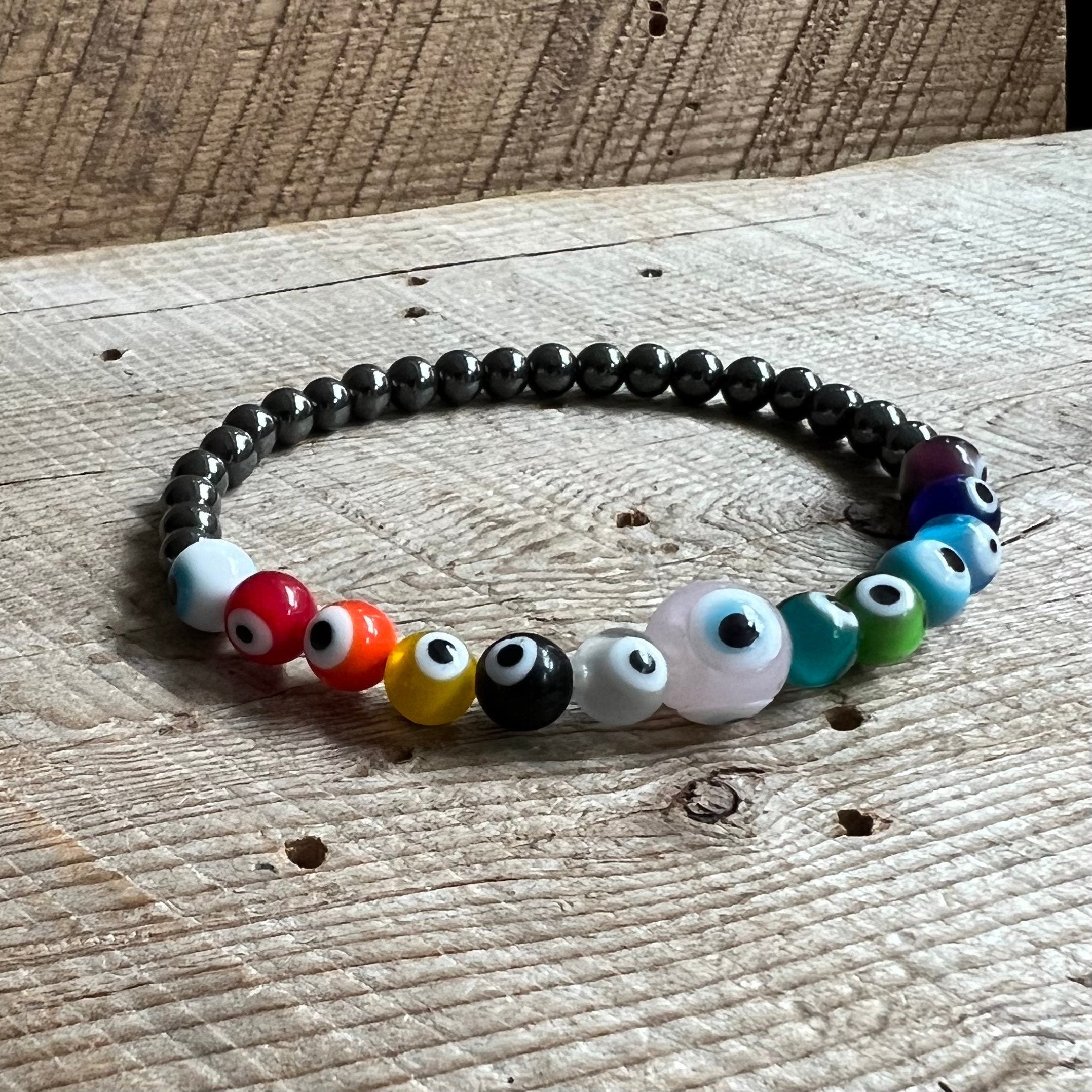 SariBlue® All The Good Juju Evil Eye Hematite Bracelet
